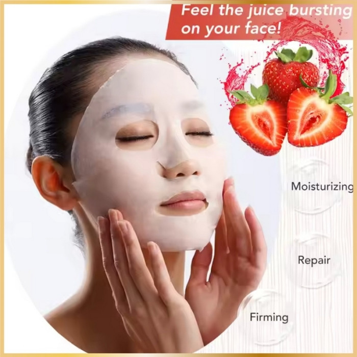Masque Éclat à la Fraise O'Maylin Peau Lisse et Teint Uniforme