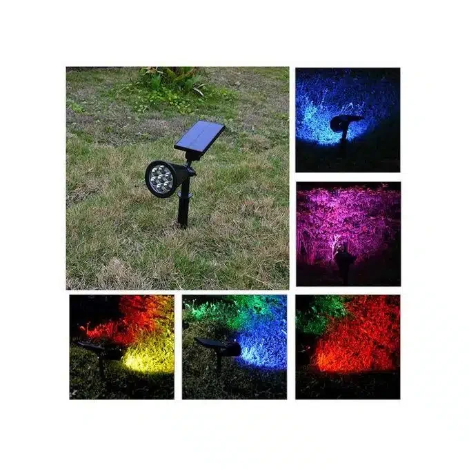 Lampe Solaire – Applique Extérieur – Spot Led RGB – Multi couleur