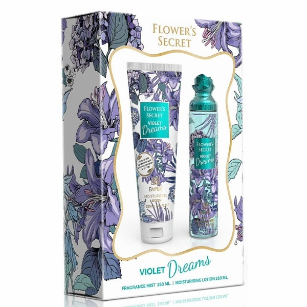 Coffret Brume & Lait Corps 250ml Emper Flower's Secret Violet Dreams