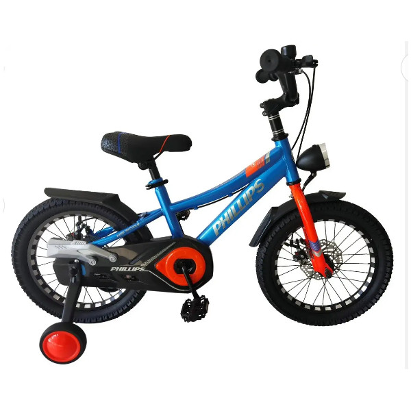 BICYCLETTE ENFANT JAD76-3 20'' AVEC DEUX ROUES STABILISATRICE BLEU