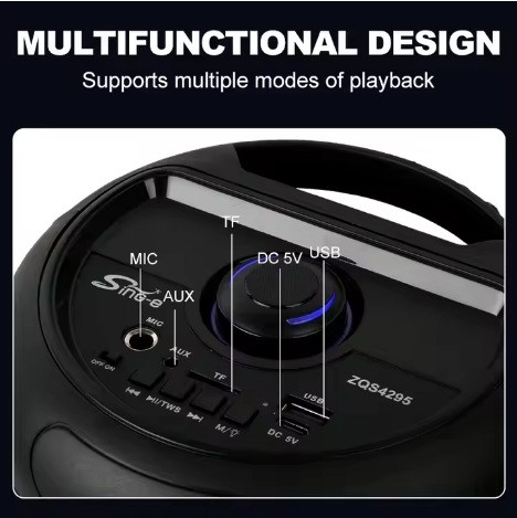 Haut Parleur Baffle Bluetooth Microphone Karaoké Lumière RGB