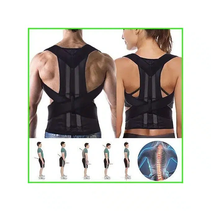 Ceinture Correcteur De Posture Dos Unisexe – Noir