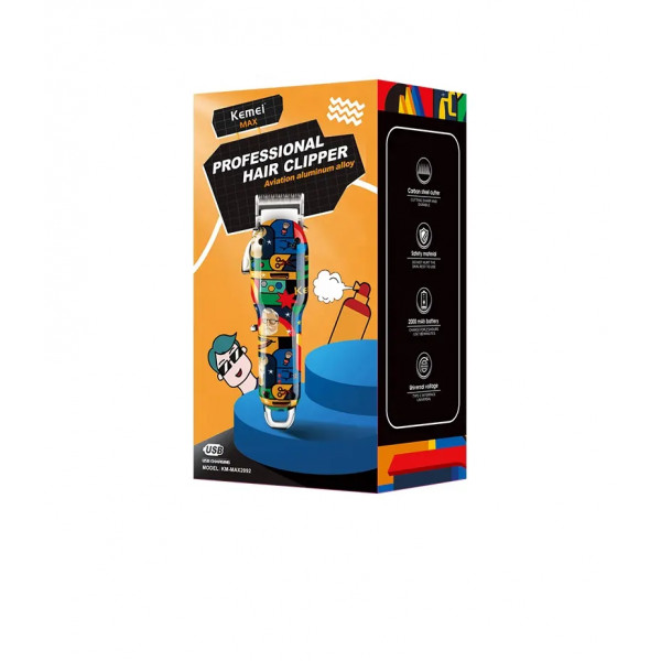 Tondeuse à Cheveux Professionnelle Rechargeable Sans Fil Kemei Max