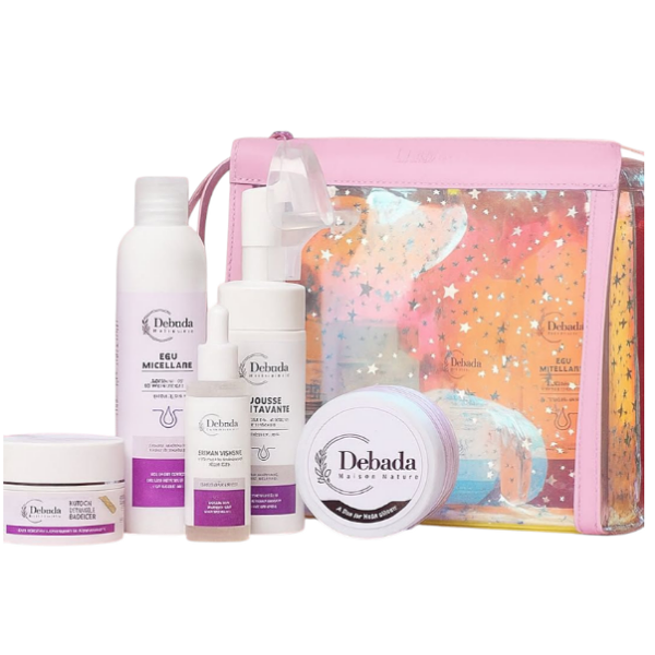 Trousse Soin Visage & Corps Debada – Acide Hyaluronique & Collagène – 5 Pièces + Trousse Offerte