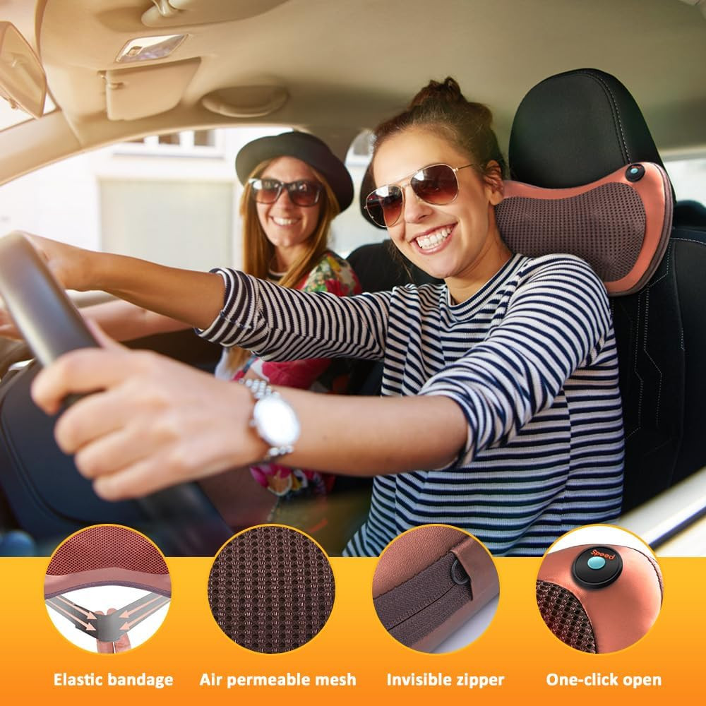 Coussin Massage Shiatsu Portatif, Masseur Dos,pour Cou, Pieds, Cervical