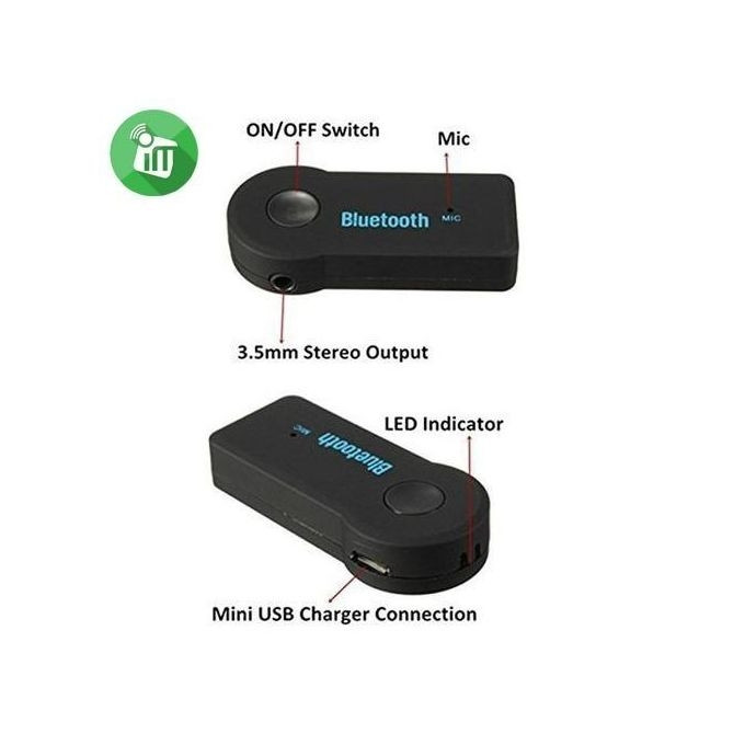 Adaptateur Audio Aux 3.5m Bluetooth pour Voiture