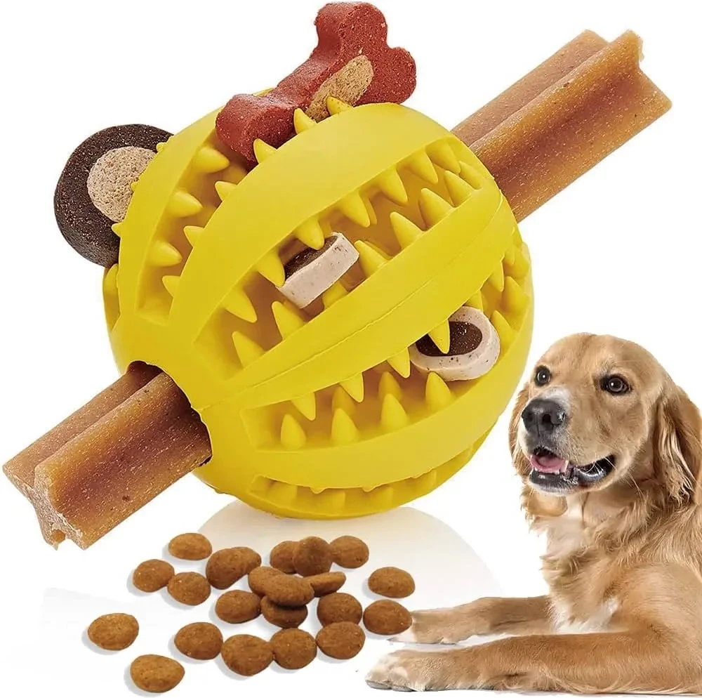 Balle à mâcher & distributeur croquette pour chien