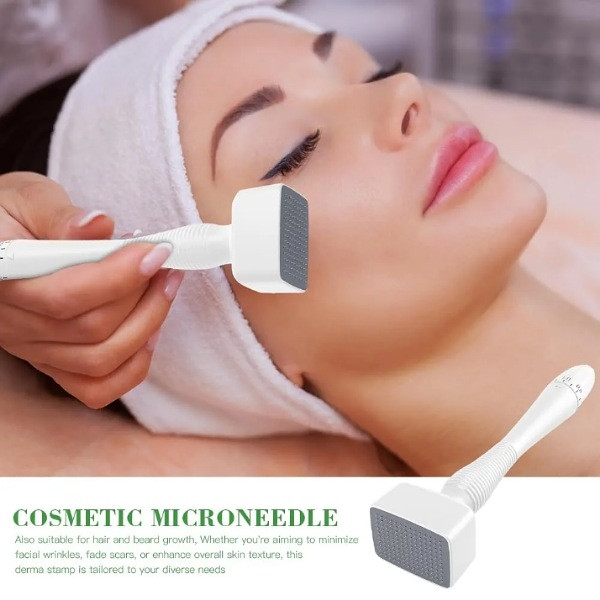 Derma Stamp – Stylo Microneedling Réglable 0-3 mm pour Visage, Corps & Croissance des Cheveux
