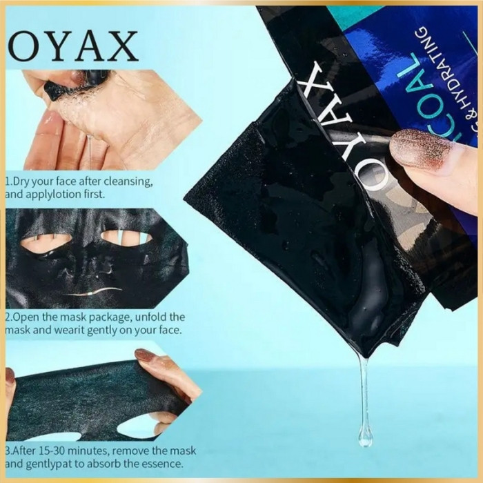 Masque Facial Oyax au Charbon Nettoyant et Hydratant