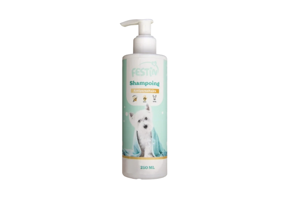 festin shampoing antiparasitaire pour chien