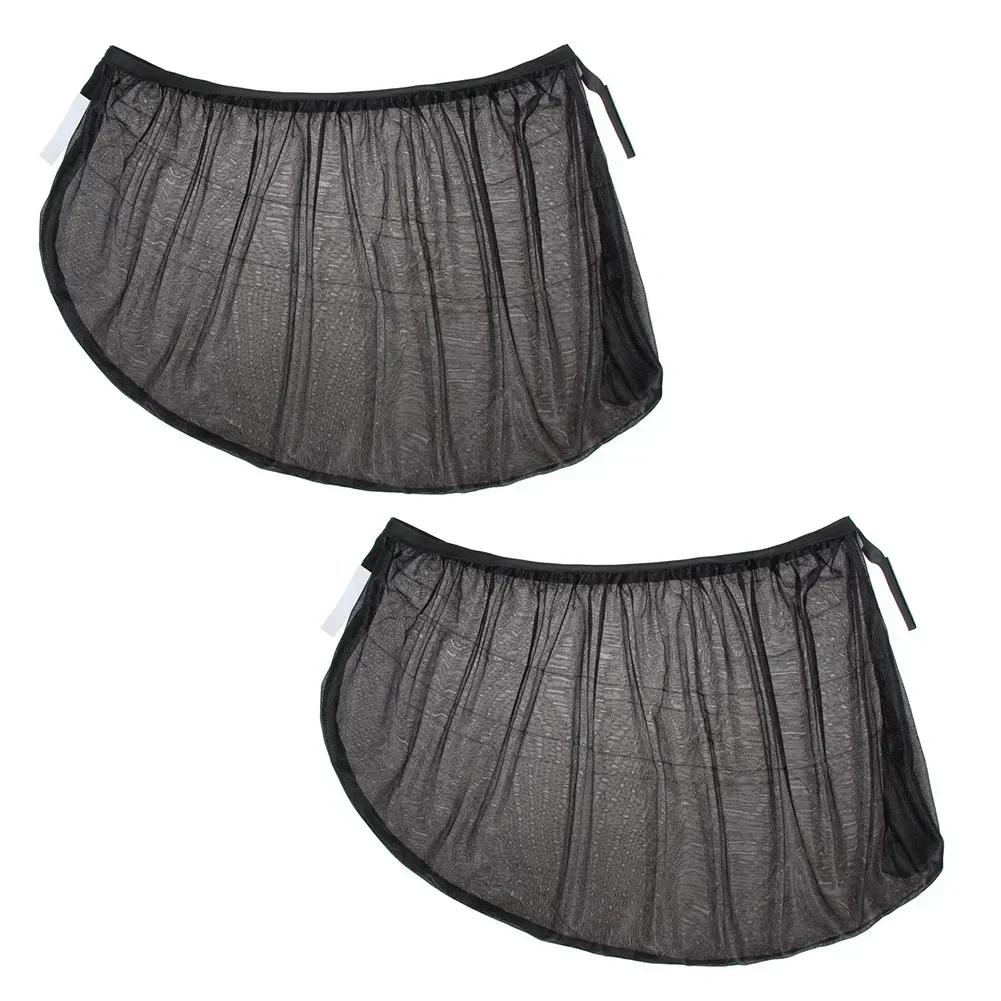 Pare-soleil en maille pour fenêtre de voiture Universelle, 4 pièces, protection UV, rideau pare-soleil respirant, empêche les moustiques, couverture de pare-soleil pour fenêtre latérale arrière de voi