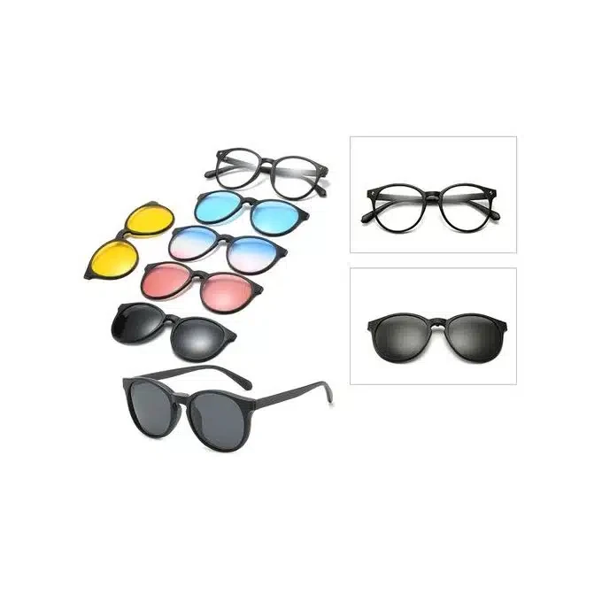 Pack Lunettes Unisexe – 6 En 1 – Monture + 5 Appliques Polarisées REF 2231A