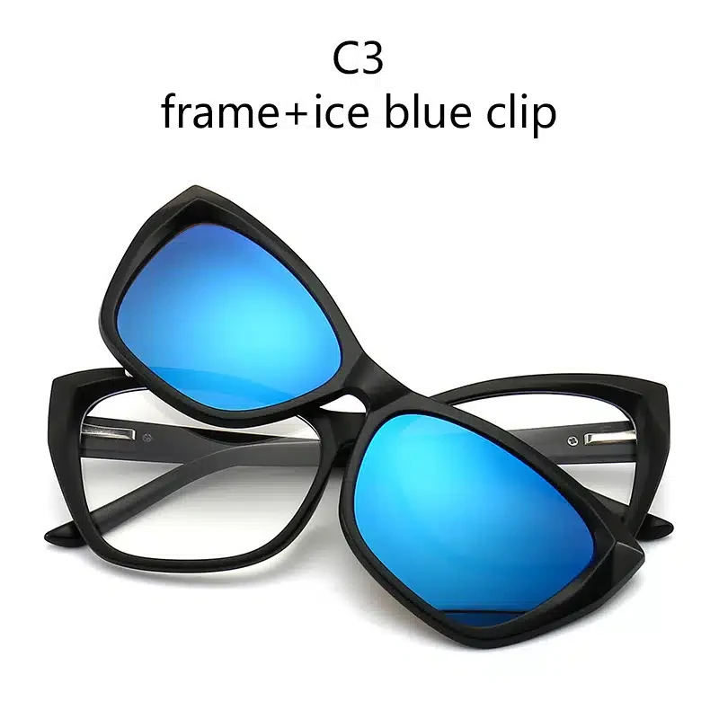 Lunettes de soleil magnétiques œil de chat Polarisée 6 en 1