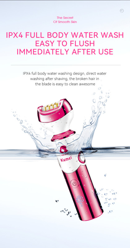 Kemei-Épilateur électrique multifonction pour femme, 6 en 1, trousse à outils de beauté, LCD Defeather, rasoir à cheveux aste pour femme