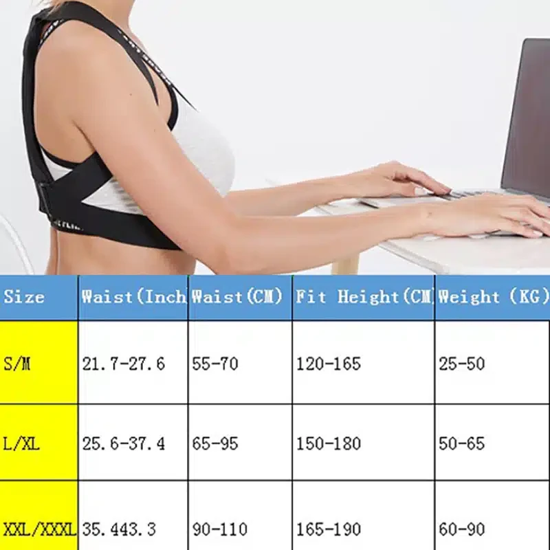 Correcteur de posture du dos, soutien de la clavicule, soutien du dos, prévention de l’avachissement Homme et Femme