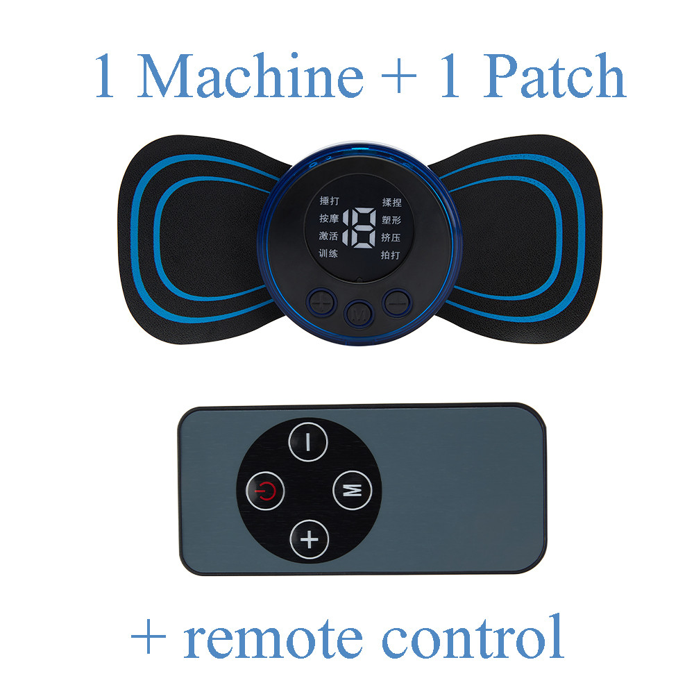 Mini masseur électrique portable EMS, écran LCD, 8 modes,avec Remote Contrôle