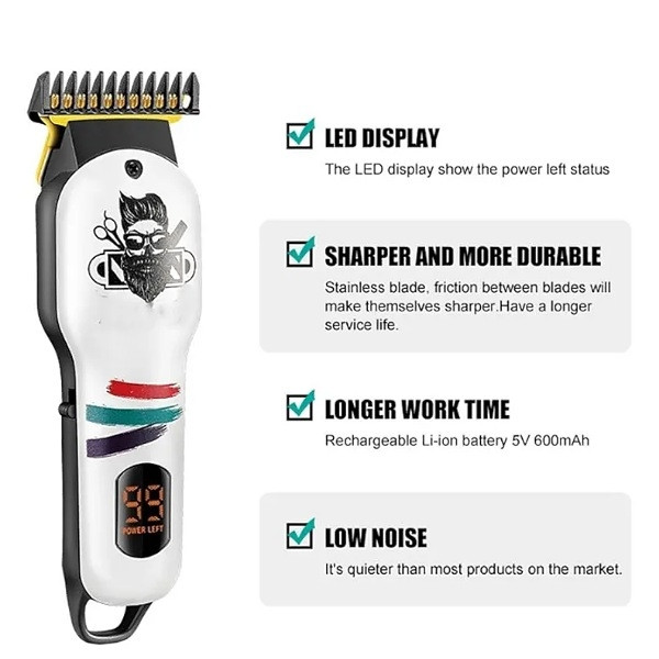 Tondeuse à Cheveux Professionnelle VGR V-971 Rechargeable