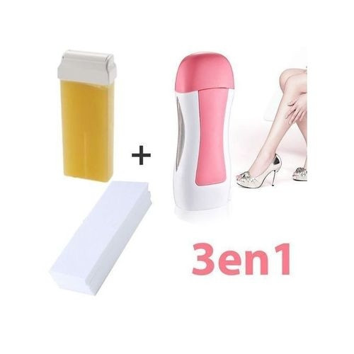 Kit Épilation Complet : Appareil à Cire & Cartouche & 100 Bandes