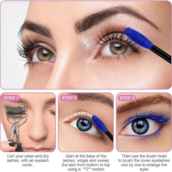 Ever Beauty Mascara Bleu Waterproof - Volume & Longueur Extreme - 14 ML