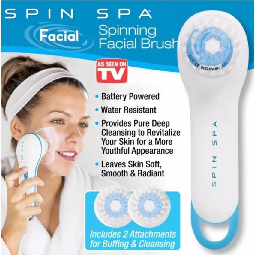 Spin Spa Brosse Nettoyante pour le Visage + 2 Attachements Nettoyants