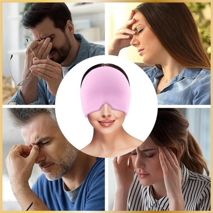 Bonnet Miracle pour Migraines –Rose- Calme les Maux de Tête Intenses