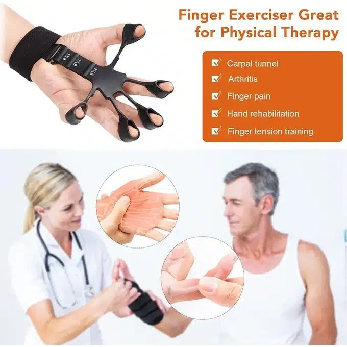 Musculation Doigts, Civière de Doigt, En Silicone Finger Stretcher, Renforcement Une Rééducation,