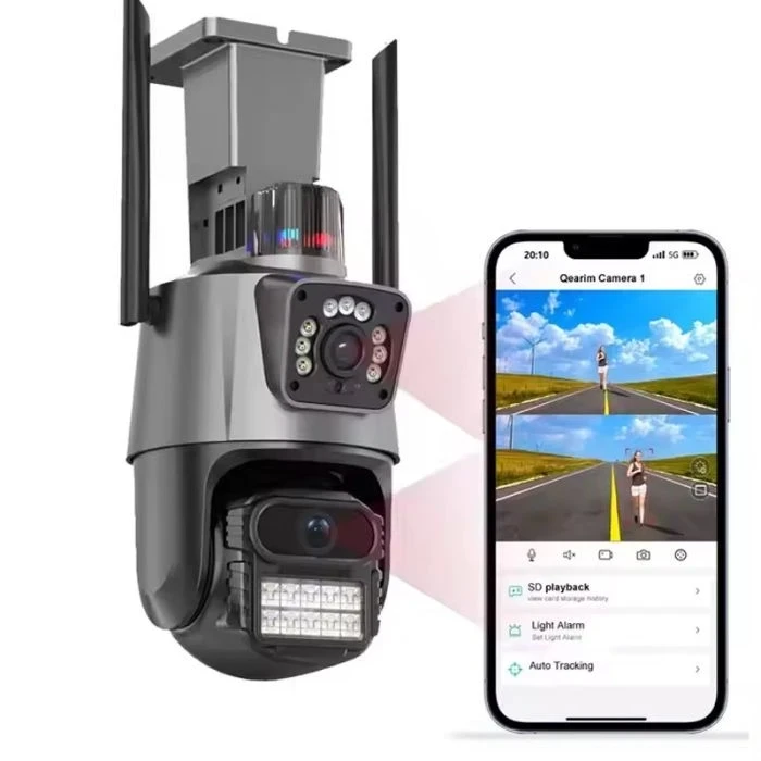 Caméra de Surveillance Externe Double Lens 6MP