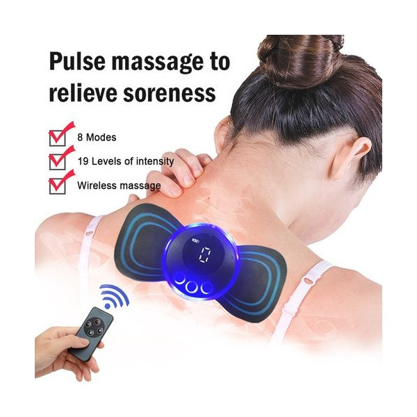 Mini masseur électrique portable EMS, écran LCD, 8 modes, avec Remonte Contrôle