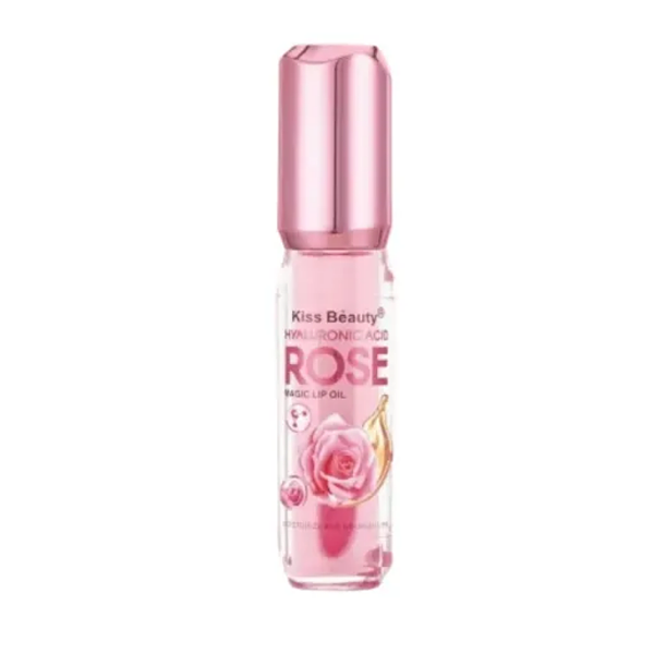 Gloss à lèvres Kiss Beauty Magic à l’acide hyaluronique – Teinte Rose 5 ML