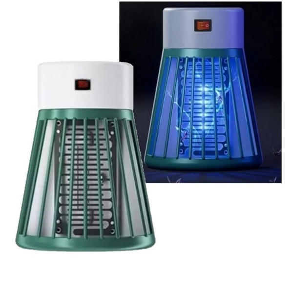 Lampe Anti-Moustiques Électrique Tue-Insectes avec Interrupteur