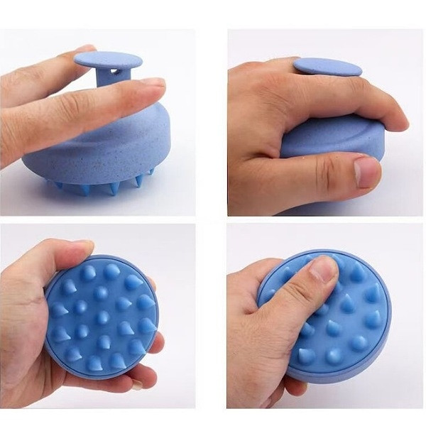 Brosse de Massage Capillaire en Silicone & Gant de Lavage