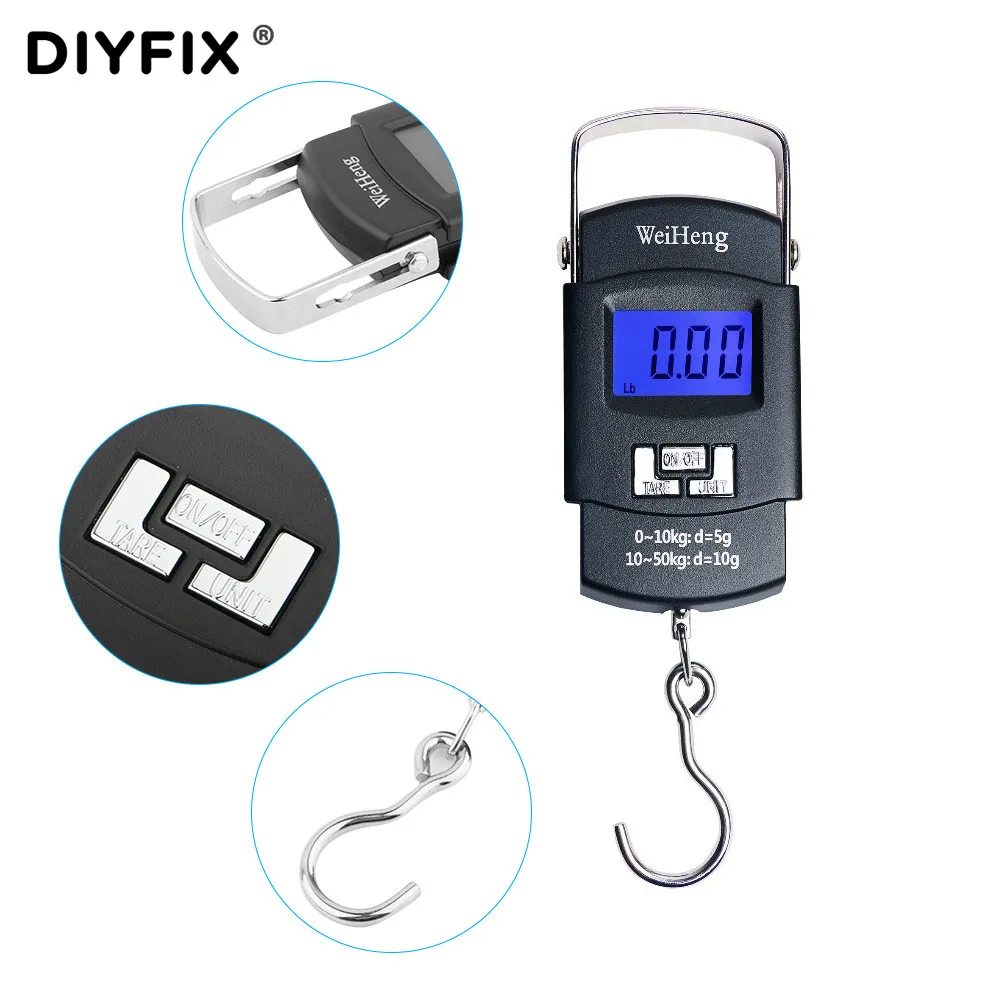 Balance à bagages numérique portable avec écran LCD 50KG