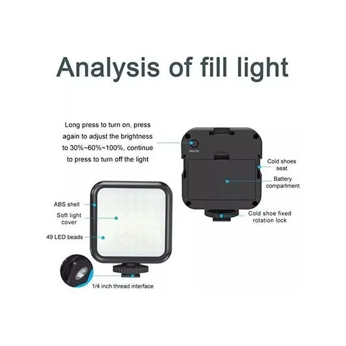 Kit Video-making Vlogger AY49– Trépied – Microphone – lumière – AY-49