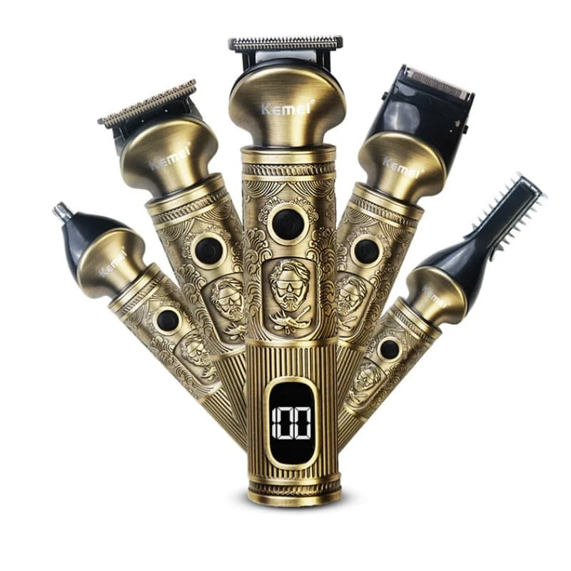 Kit de toilettage numérique 21 en 1 Kemei KM-1637 avec batteries au lithium (tondeuse, rasoir, tondeuse corps et tondeuse nez, tout-en-un)