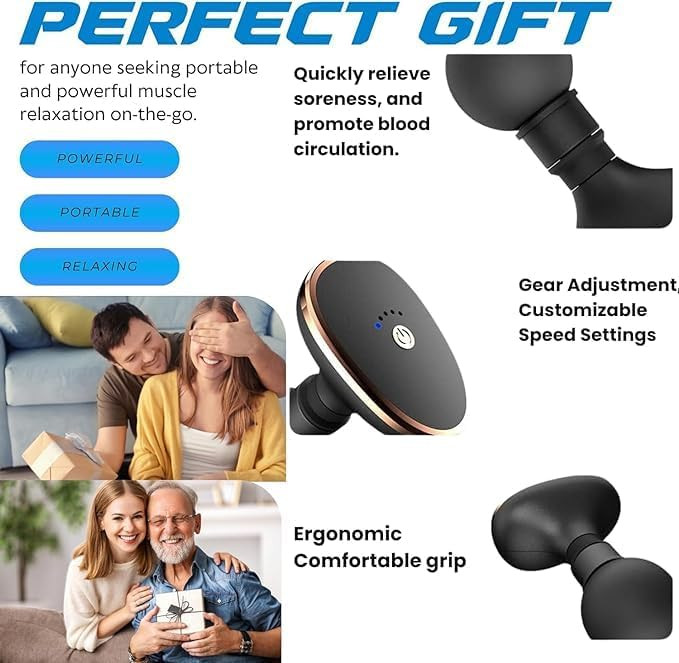 Mini pistolets masseur ,de cou, musculaire électriques portables, pour soulager les douleurs et la relaxation des tissus profonds