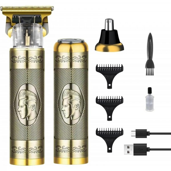 Tondeuse & Rasoir PRO 3 en 1 en métal DRAGON - Barbe, Cheveux et Oreilles - Rechargeable & Portable