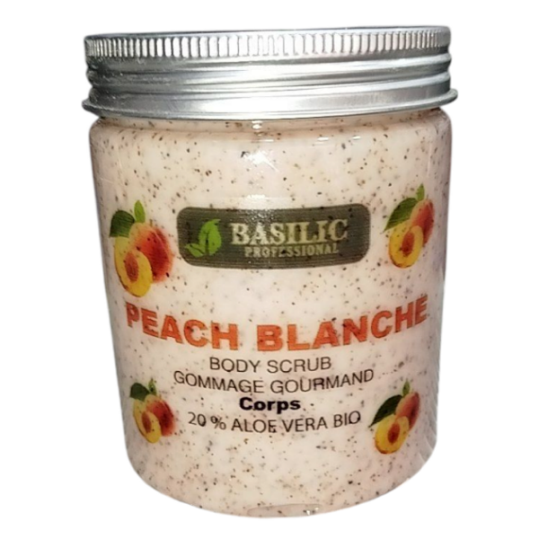 Gommage Corps à la Pêche Blanche – Basilic Professional – 250 ML